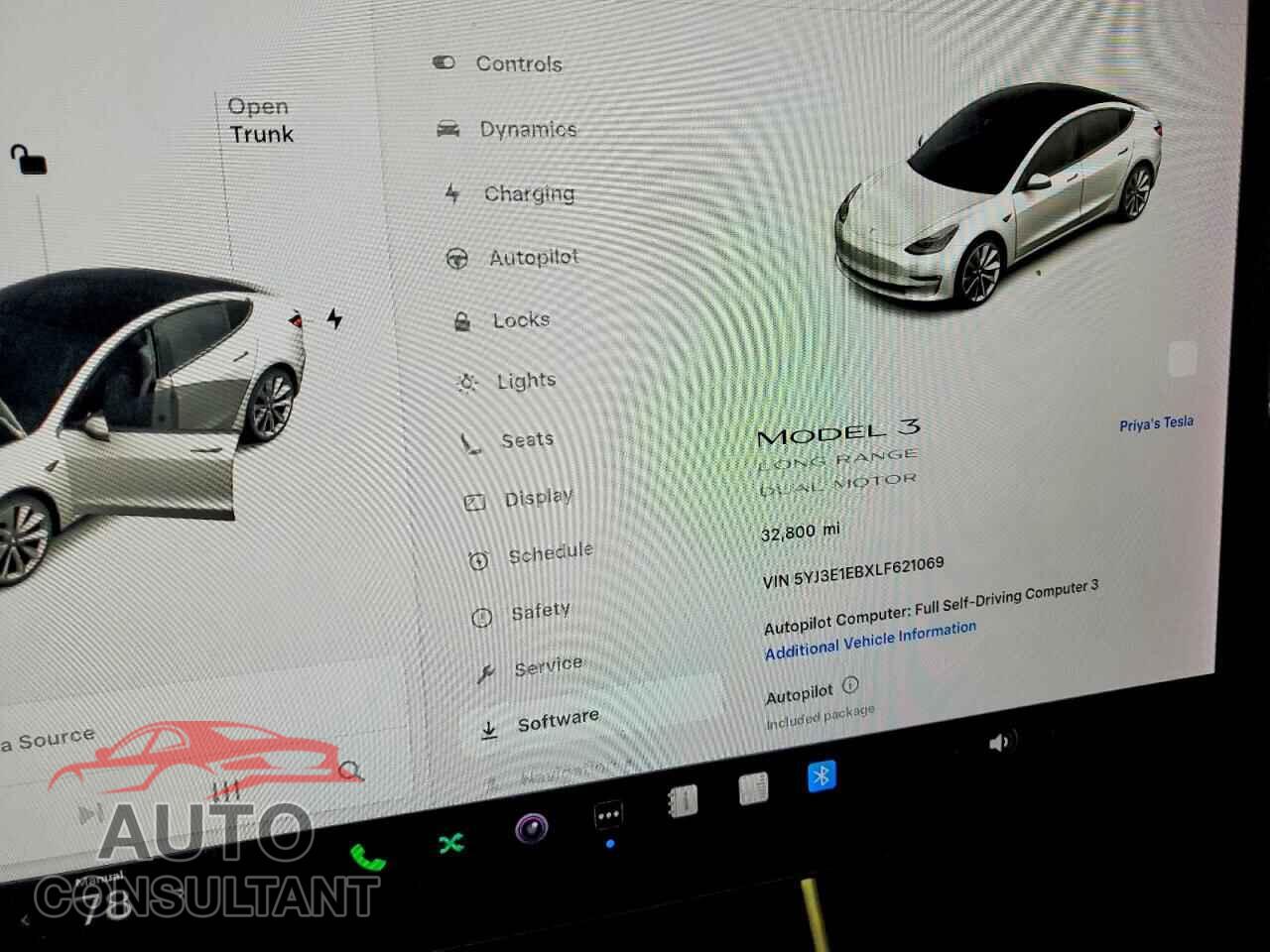 TESLA MODEL 3 2020 - 5YJ3E1EBXLF621069