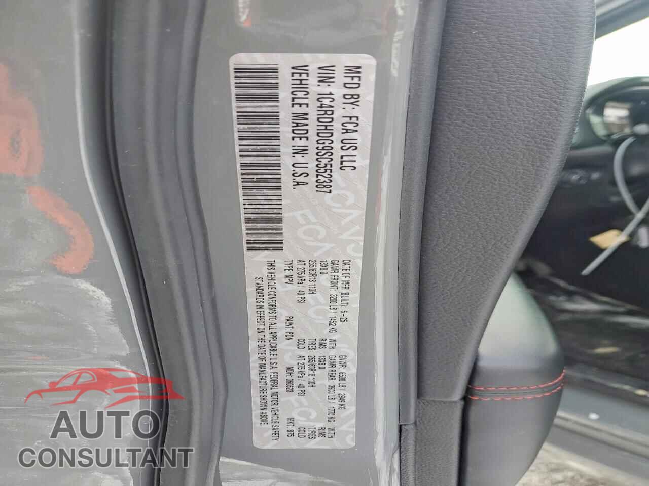 DODGE DURANGO 2025 - 1C4RDHDG9SC552387