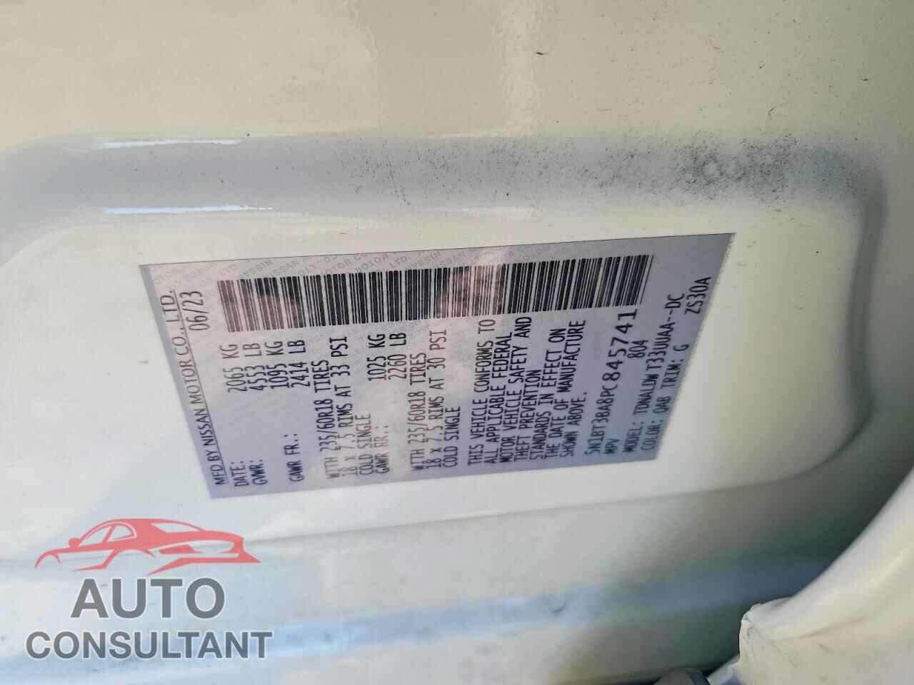 NISSAN ROGUE 2023 - 5N1BT3BA8PC845741