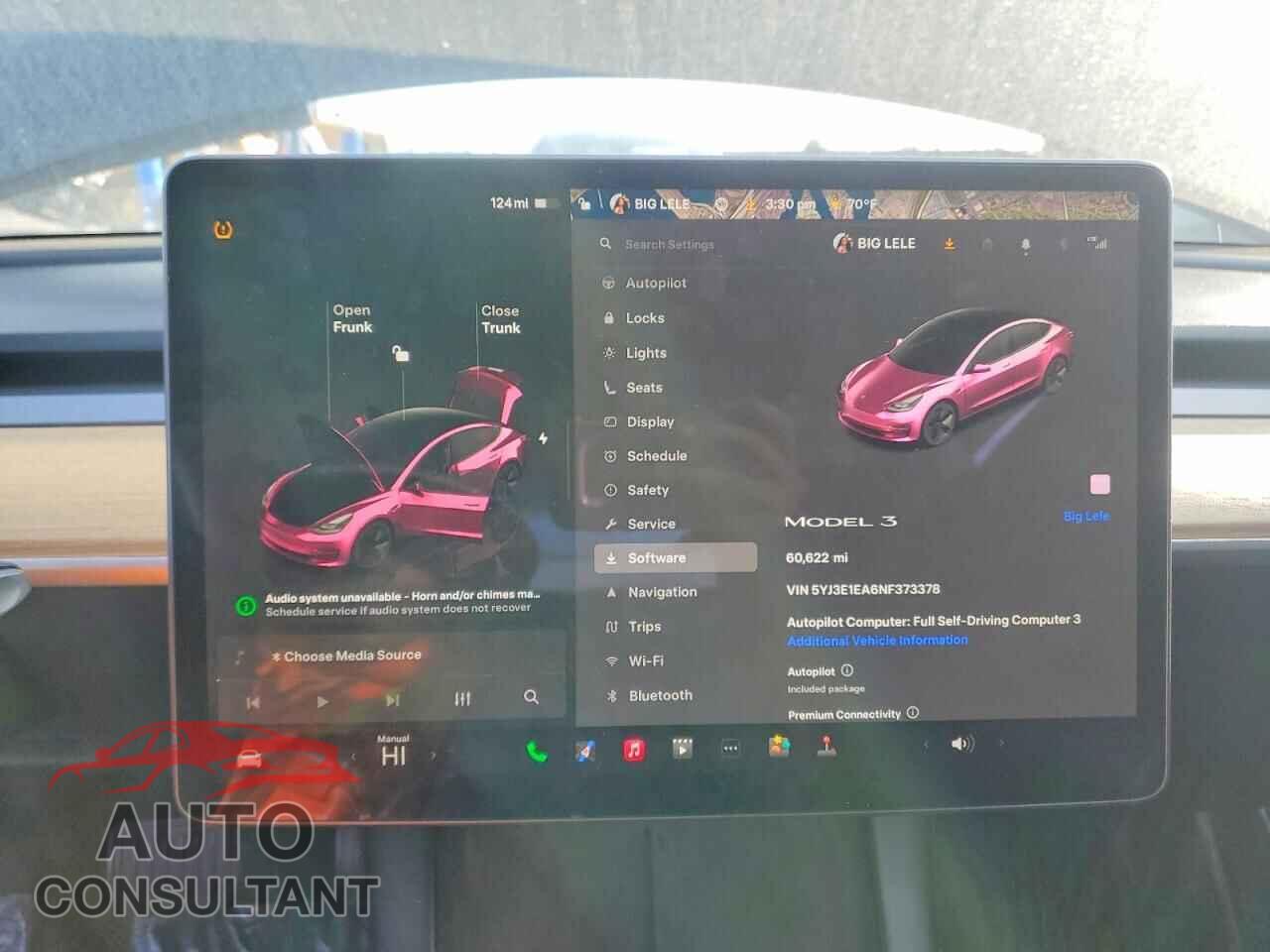 TESLA MODEL 3 2022 - 5YJ3E1EA6NF373378