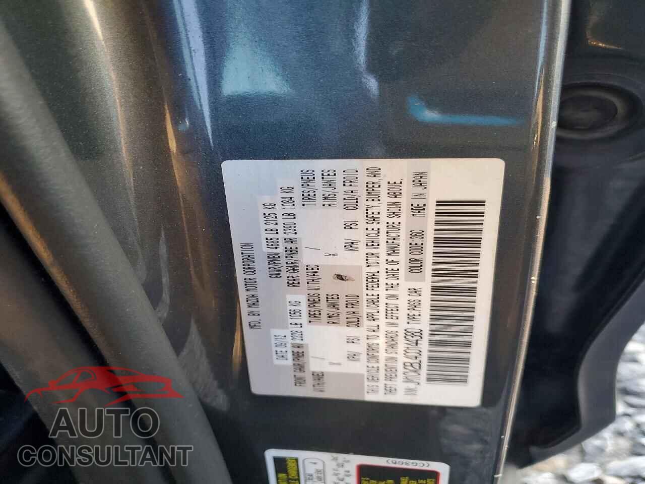 MAZDA 5 2012 - JM1CW2BL4C0144380
