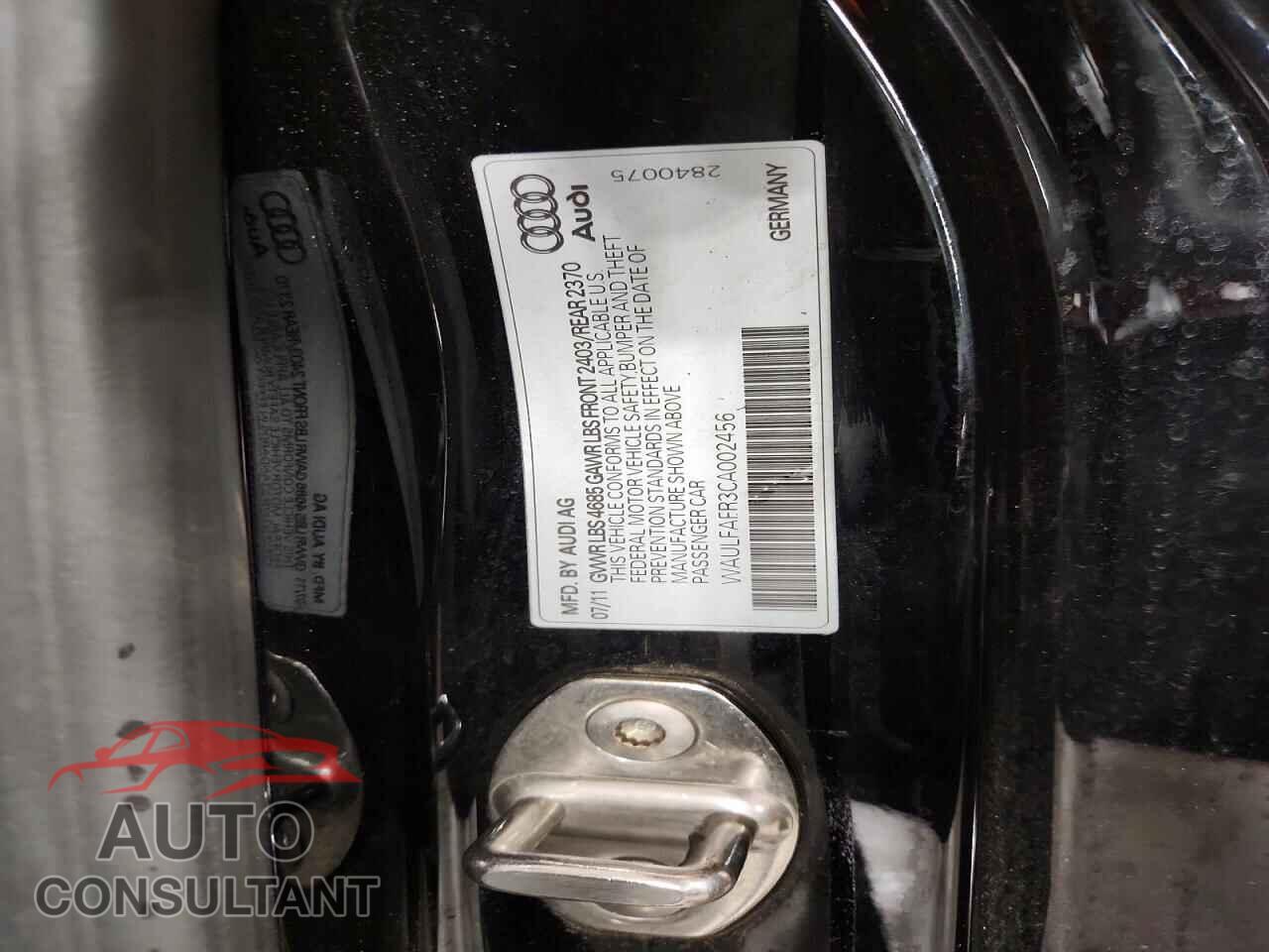 AUDI A5 2012 - WAULFAFR3CA002456