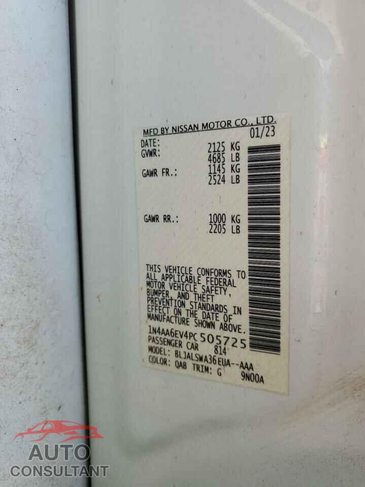 NISSAN MAXIMA 2023 - 1N4AA6EV4PC505725
