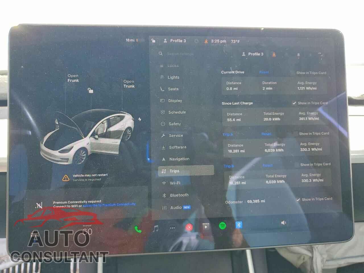 TESLA MODEL 3 2019 - 5YJ3E1EB2KF338177