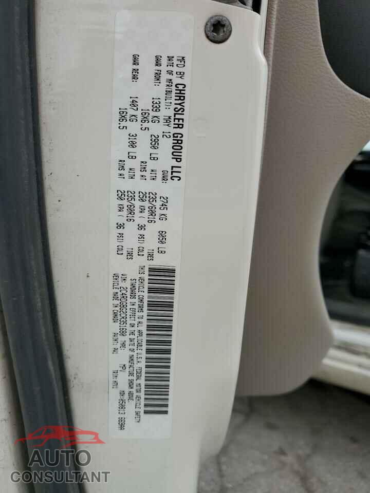 DODGE CARAVAN 2012 - 2C4RDGBG2CR351680
