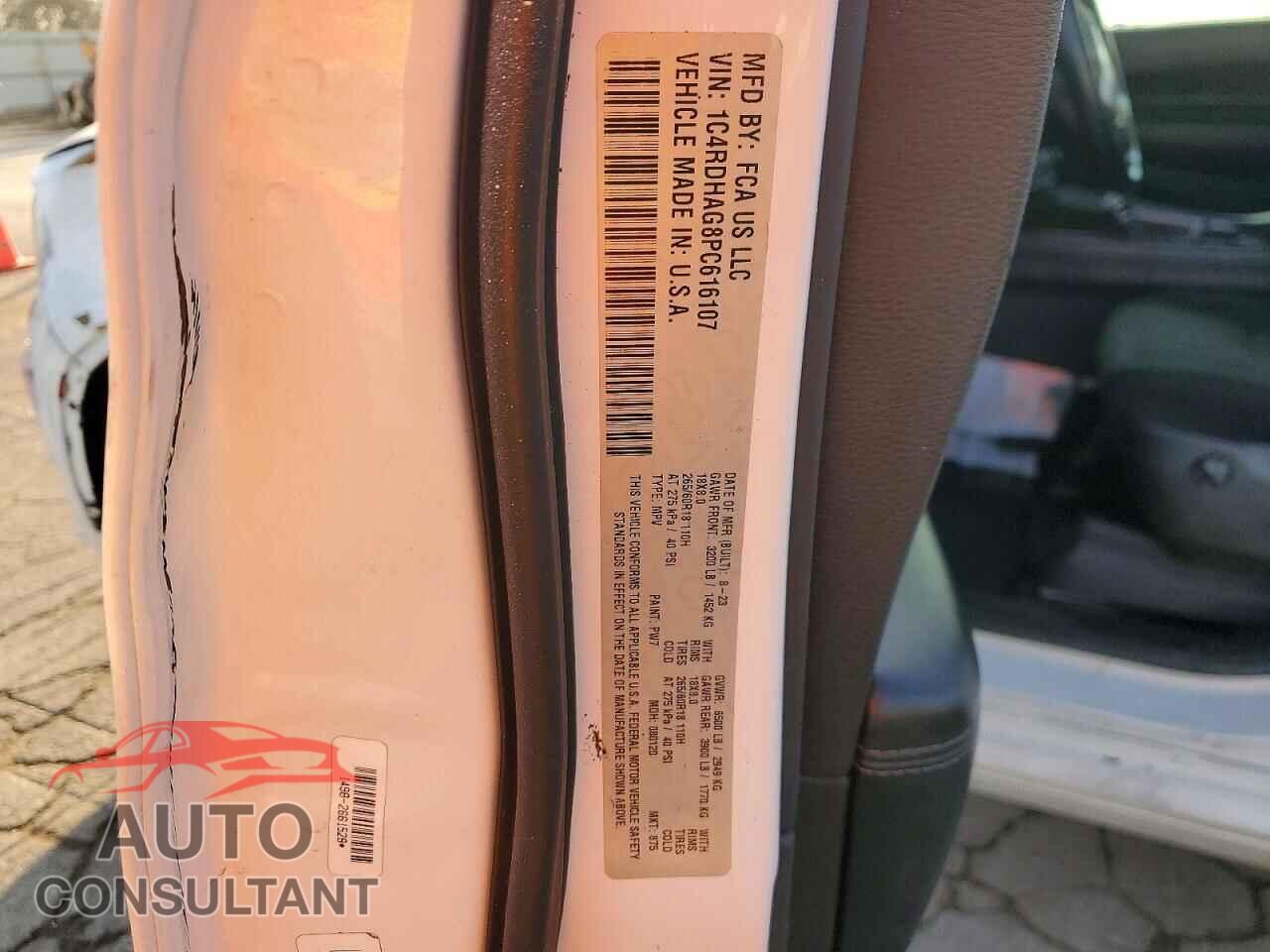 DODGE DURANGO 2023 - 1C4RDHAG8PC616107