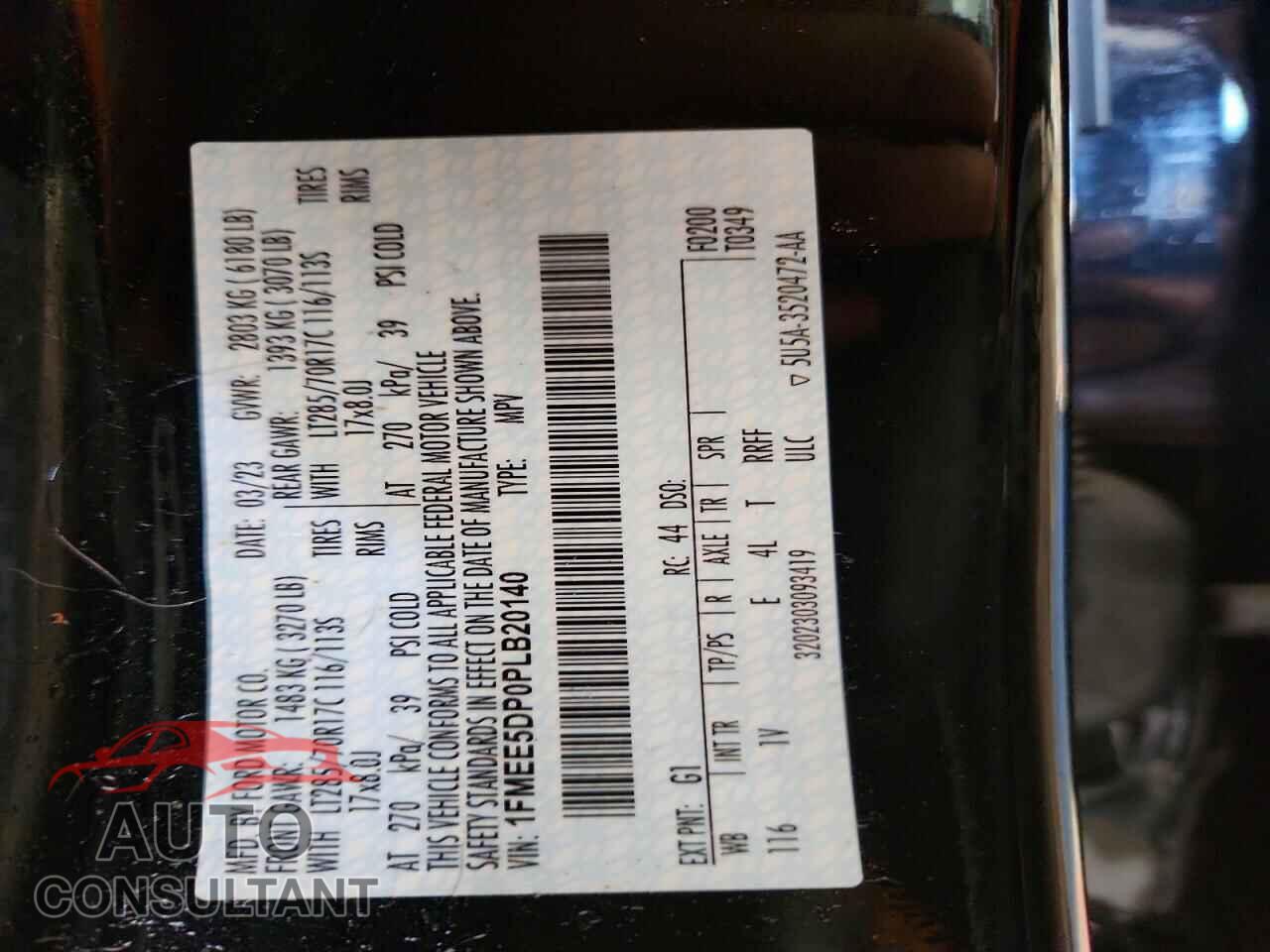 FORD BRONCO 2023 - 1FMEE5DP0PLB20140