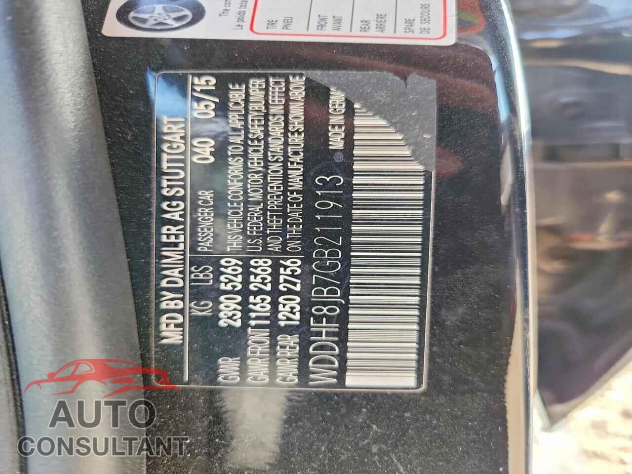 MERCEDES-BENZ E-CLASS 2016 - WDDHF8JB7GB211913