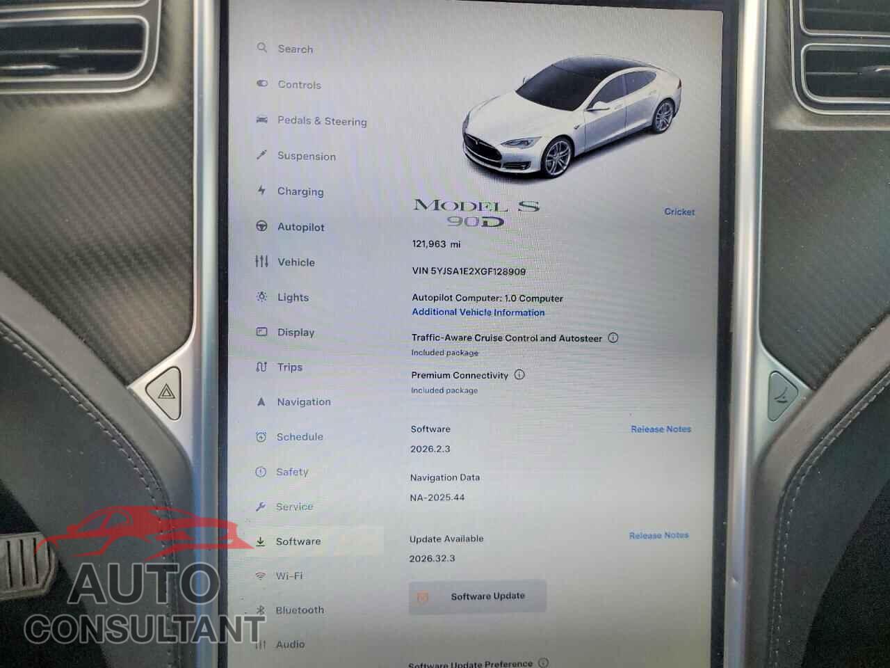 TESLA MODEL S 2016 - 5YJSA1E2XGF128909