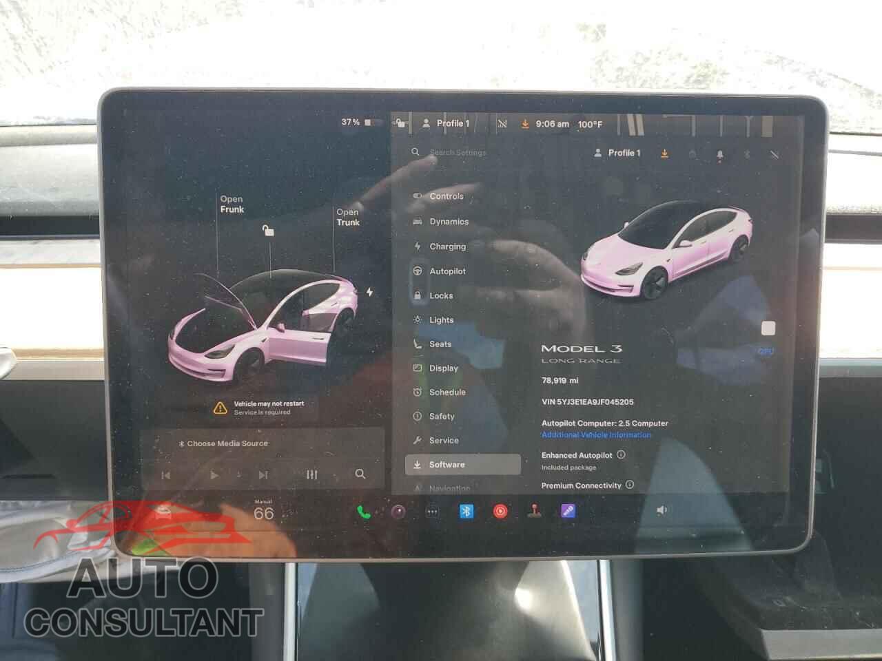 TESLA MODEL 3 2018 - 5YJ3E1EA9JF045205