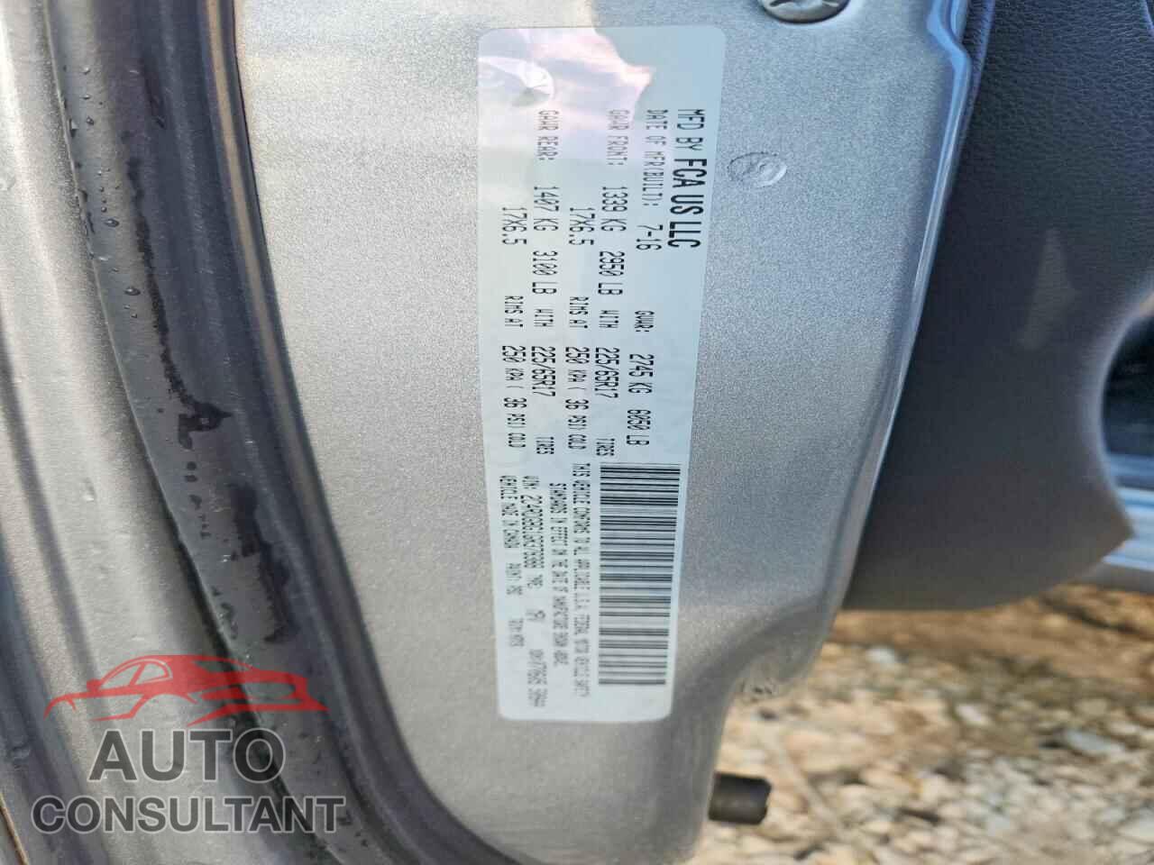 DODGE CARAVAN 2016 - 2C4RDGBG1GR378388