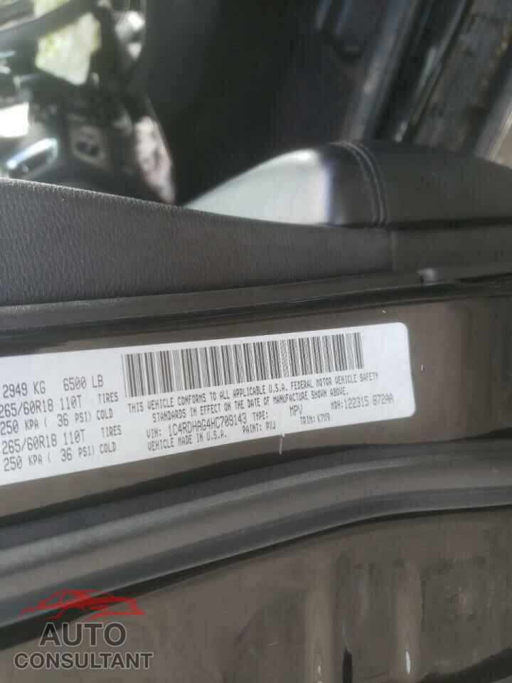 DODGE DURANGO 2017 - 1C4RDHAG4HC709143