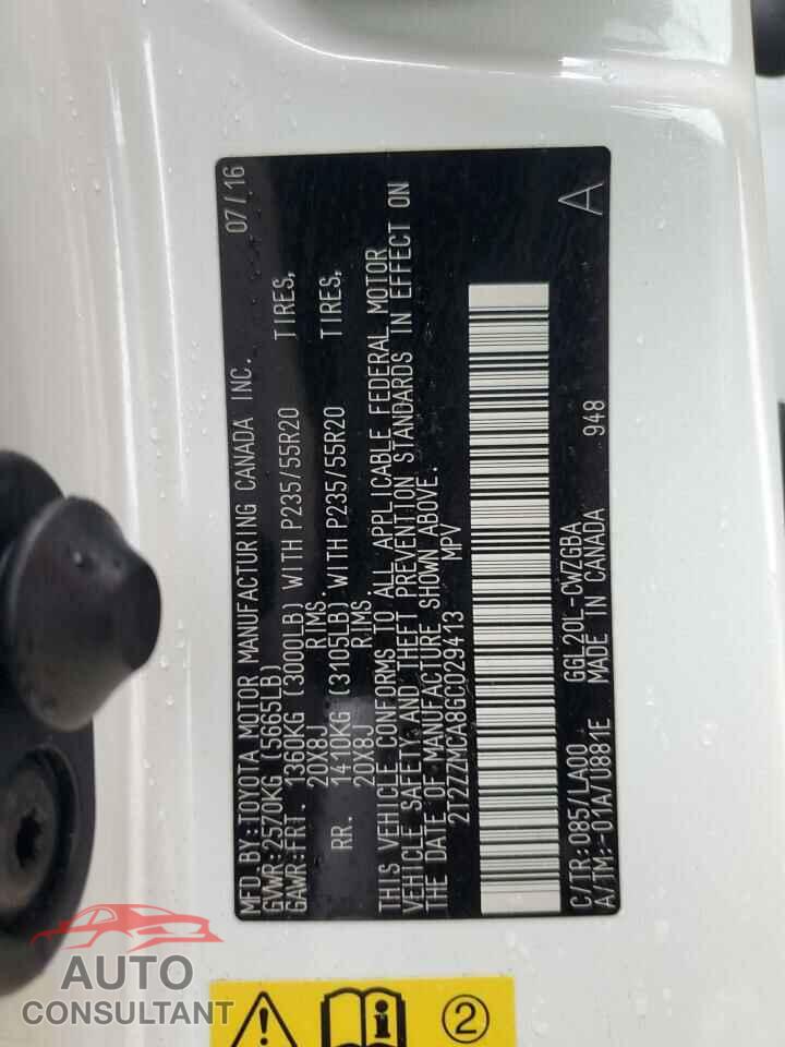 LEXUS RX350 2016 - 2T2ZZMCA8GC029413