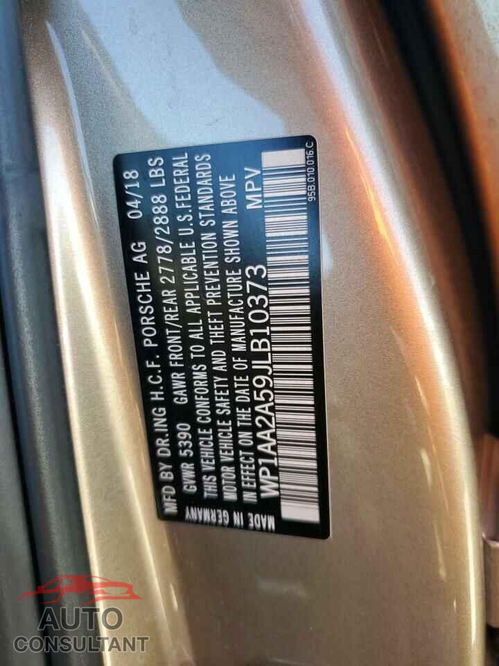 PORSCHE MACAN 2018 - WP1AA2A59JLB10373