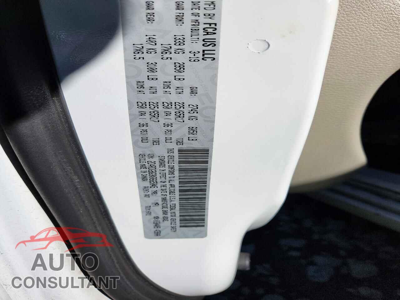 DODGE CARAVAN 2019 - 2C4RDGBG3KR665045