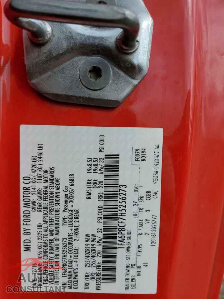 FORD MUSTANG 2017 - 1FA6P8CF7H5256273