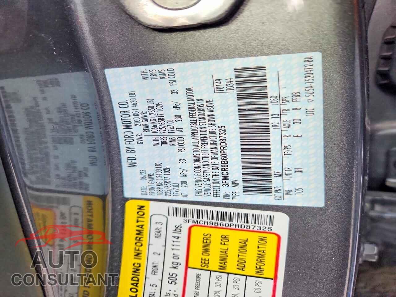 FORD BRONCO 2023 - 3FMCR9B60PRD87325