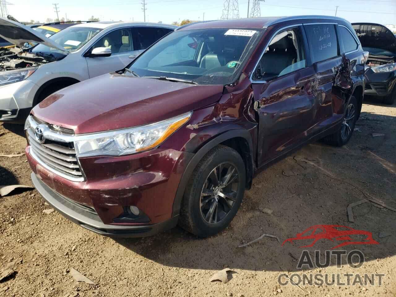 TOYOTA HIGHLANDER 2016 - 5TDJKRFH8GS245166