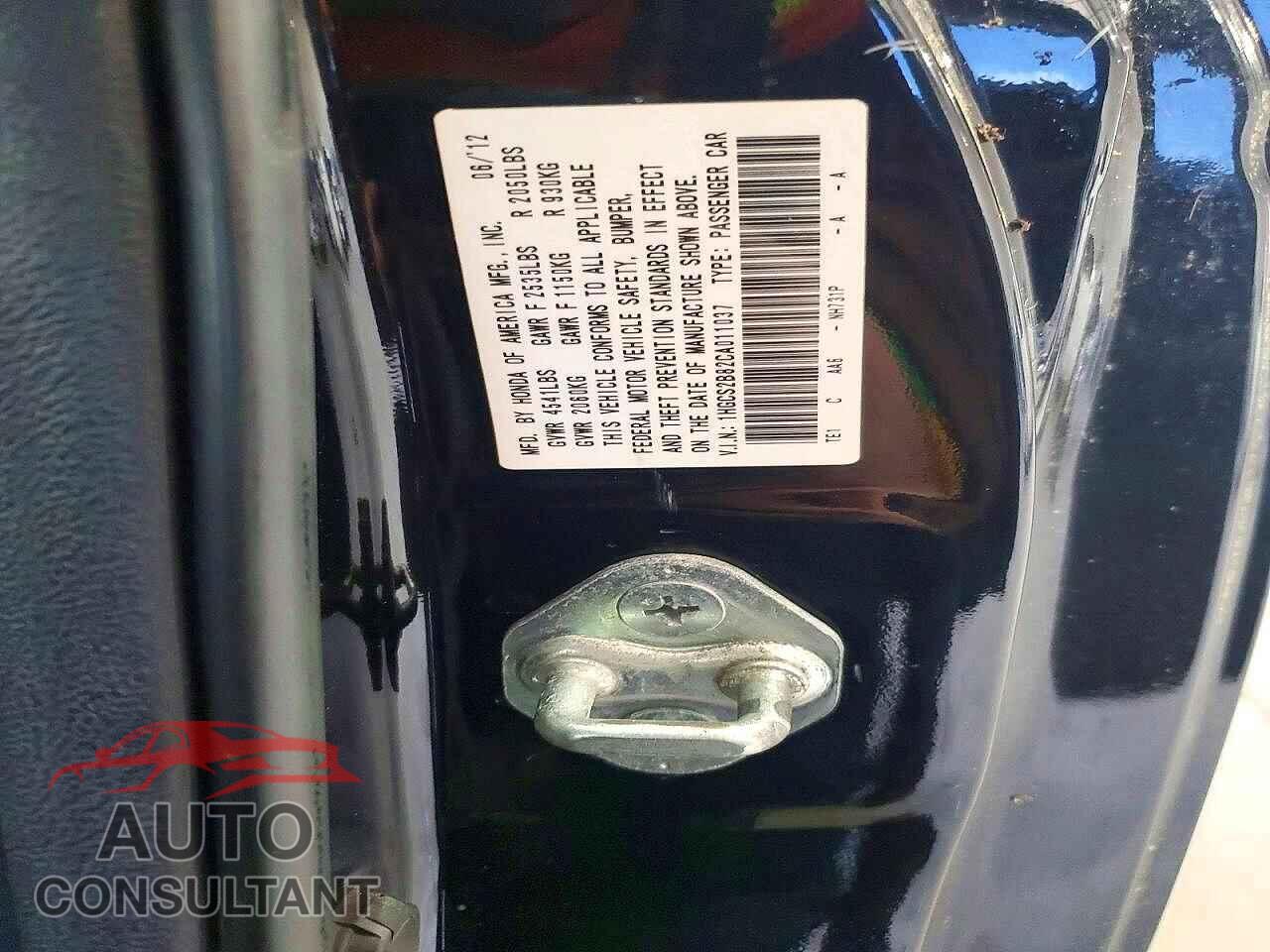 HONDA ACCORD 2012 - XHGCS2B82CA011037