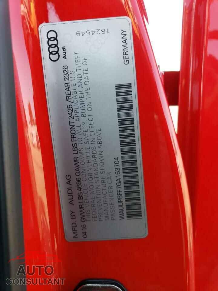 AUDI A3 2016 - WAUUPBFF7GA163704