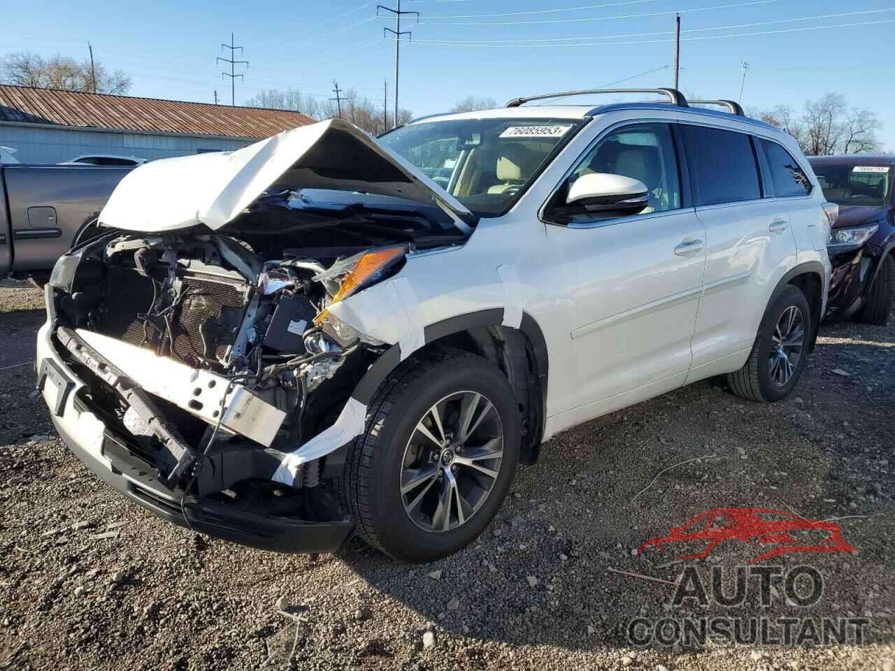 TOYOTA HIGHLANDER 2016 - 5TDJKRFH6GS340731