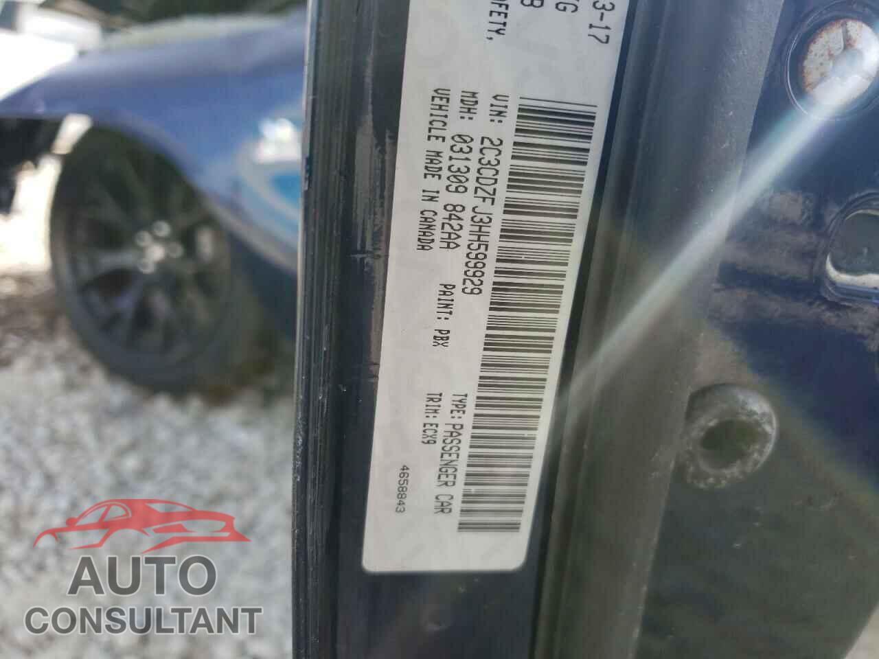 DODGE CHALLENGER 2017 - 2C3CDZFJ3HH599929