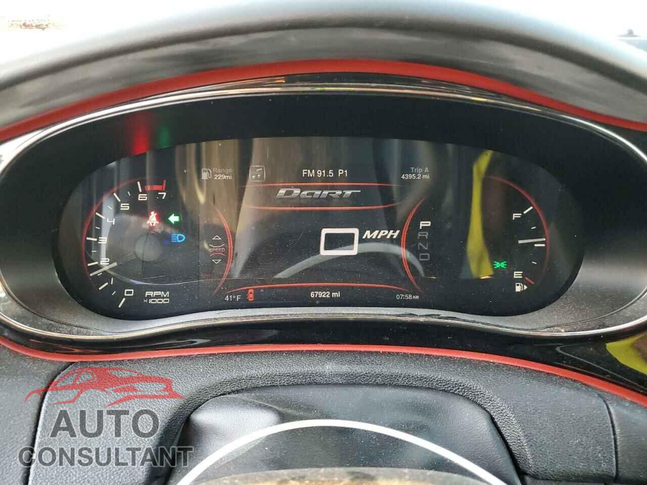 DODGE DART 2016 - 1C3CDFEB5GD607694