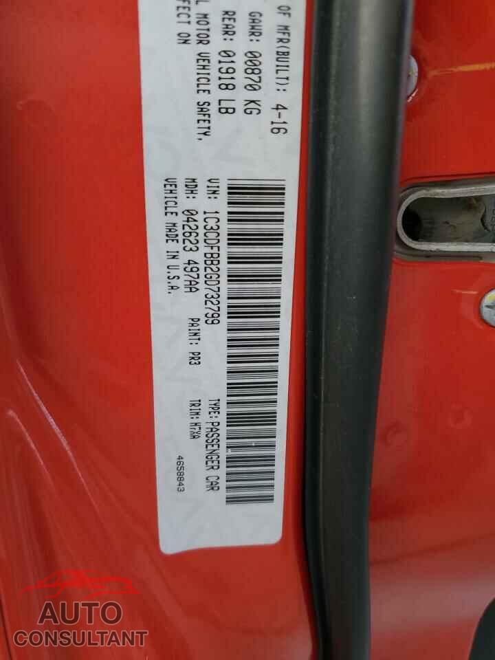 DODGE DART 2016 - 1C3CDFBB2GD732799