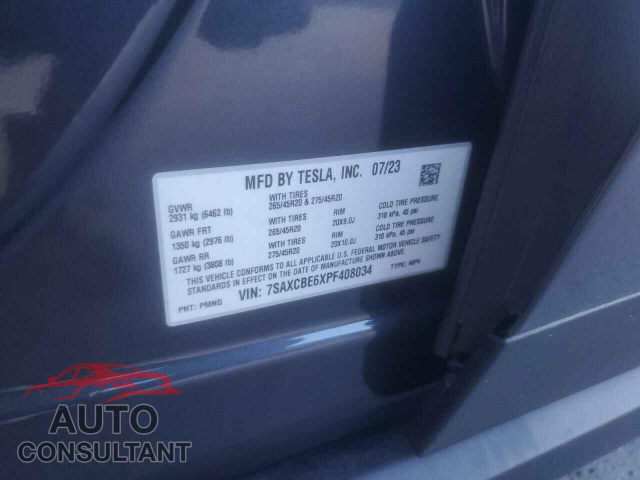 TESLA MODEL X 2023 - 7SAXCBE6XPF408034