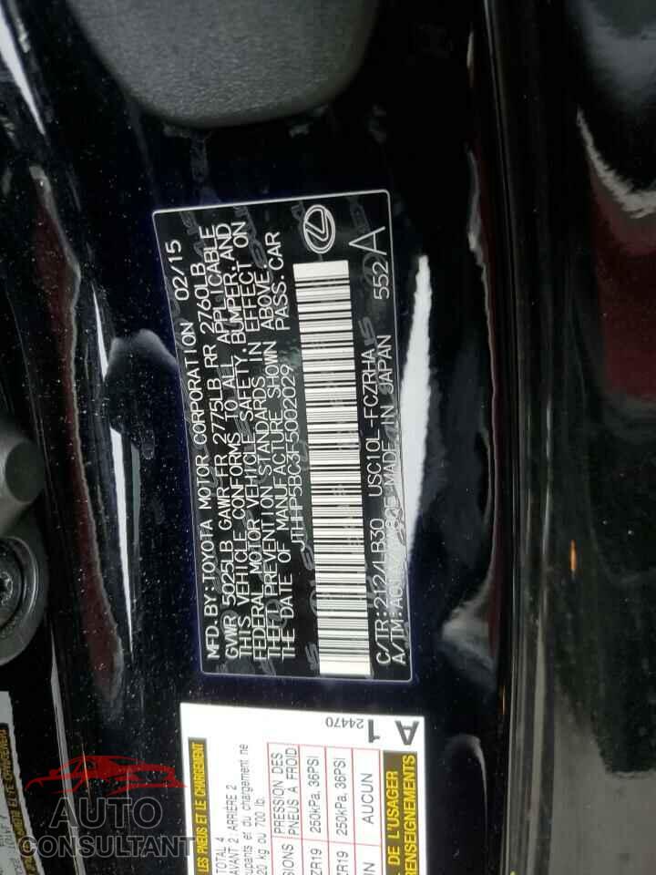 LEXUS RC 2015 - JTHHP5BC3F5002029
