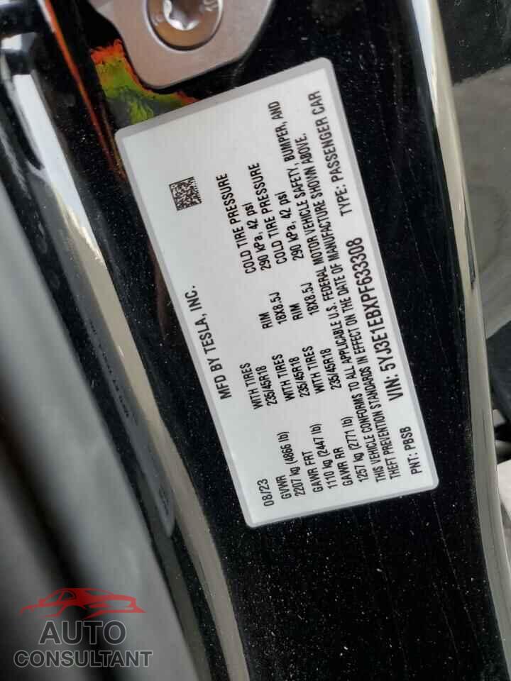 TESLA MODEL 3 2023 - 5YJ3E1EBXPF633308