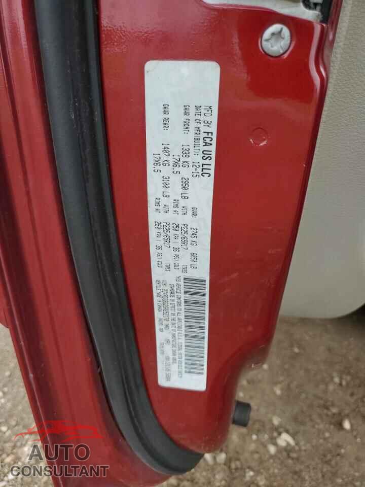 DODGE CARAVAN 2016 - 2C4RDGBG2GR252170