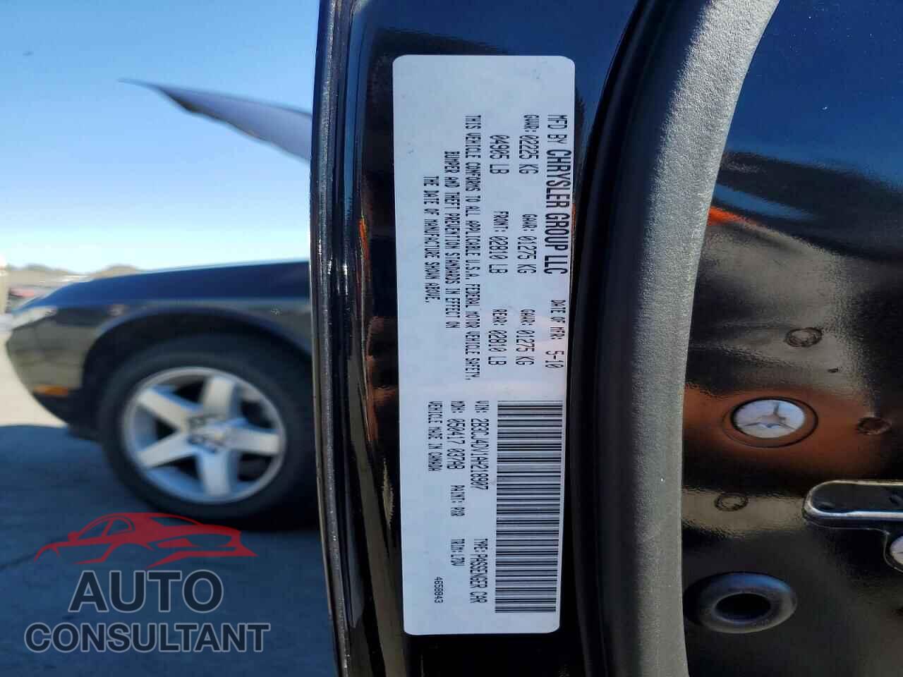 DODGE CHALLENGER 2010 - 2B3CJ4DV1AH218907