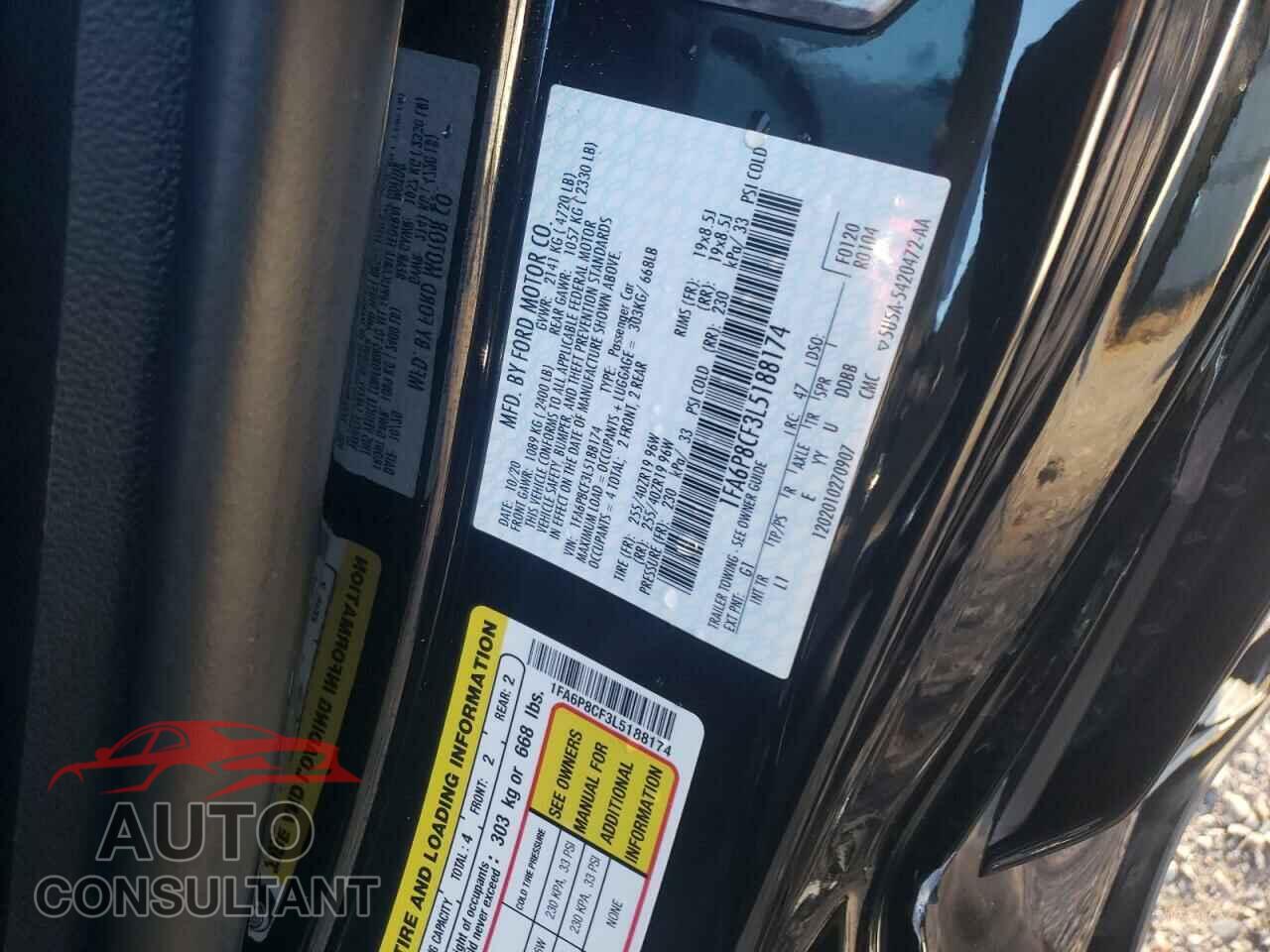 FORD MUSTANG 2020 - 1FA6P8CF3L5188174