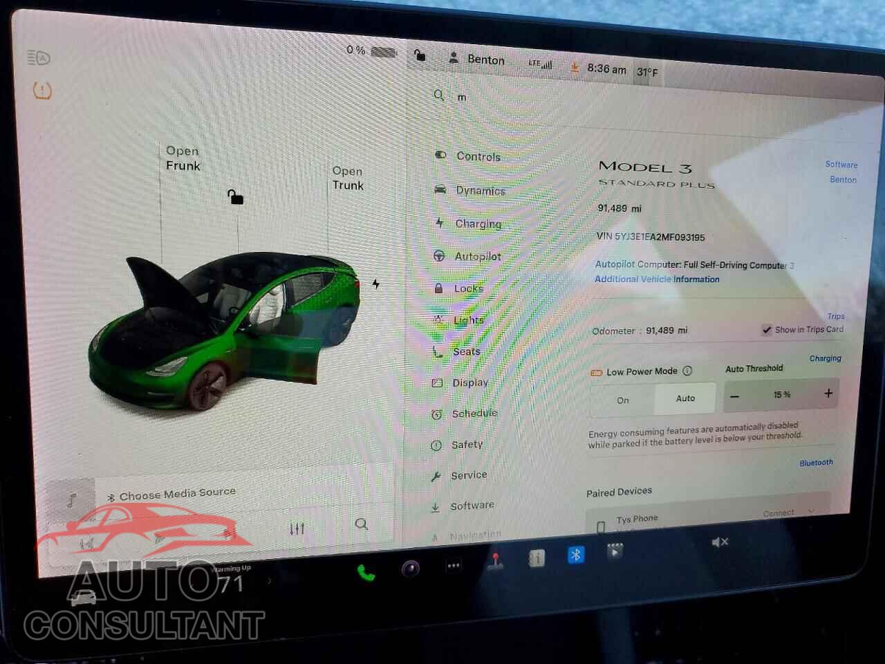 TESLA MODEL 3 2021 - 5YJ3E1EA2MF093195
