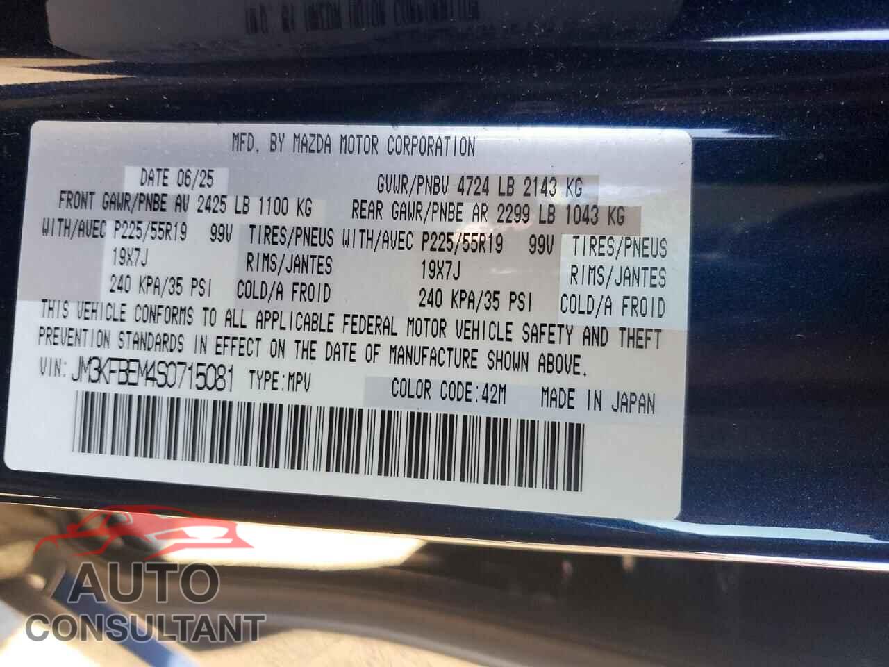 MAZDA CX-5 2025 - JM3KFBEM4S0715081