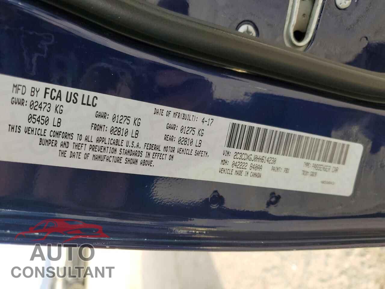 DODGE CHARGER 2017 - 2C3CDXGJ0HH614230