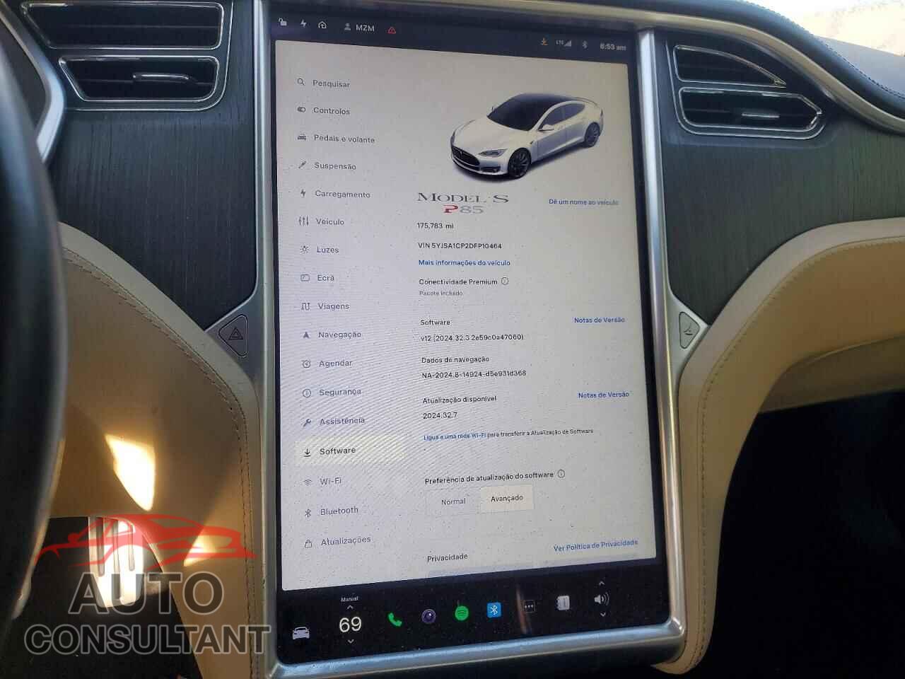 TESLA MODEL S 2013 - 5YJSA1CP2DFP10464