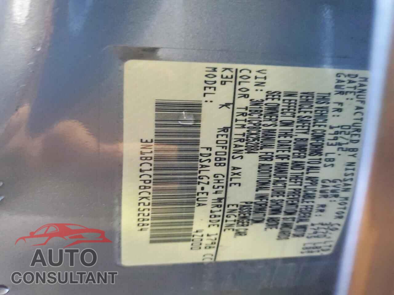 NISSAN VERSA 2012 - 3N1BC1CP8CK252884