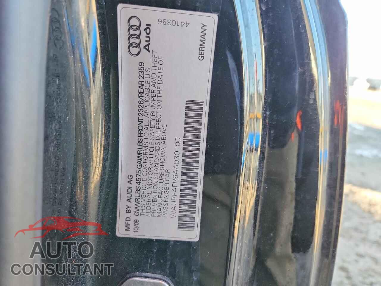 AUDI A5 2010 - WAURFAFR6AA030100