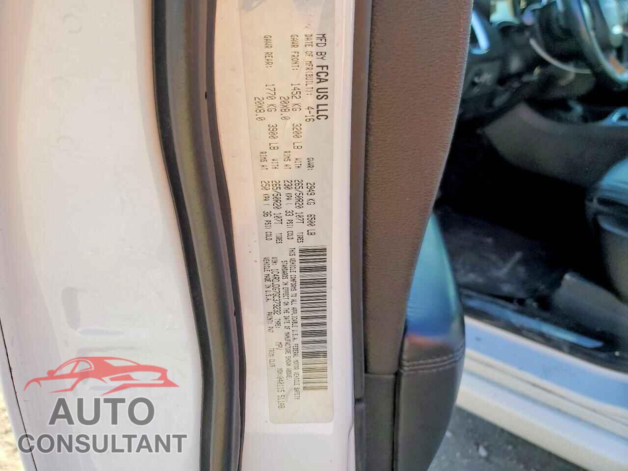 DODGE DURANGO 2016 - 1C4RDJDG7GC373232