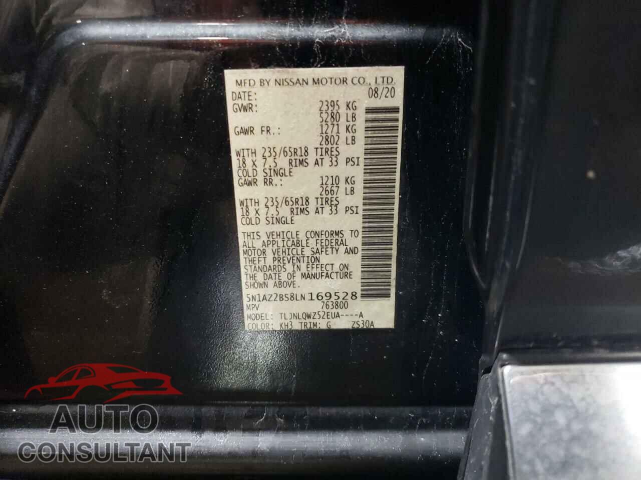 NISSAN MURANO 2020 - 5N1AZ2BS8LN169528