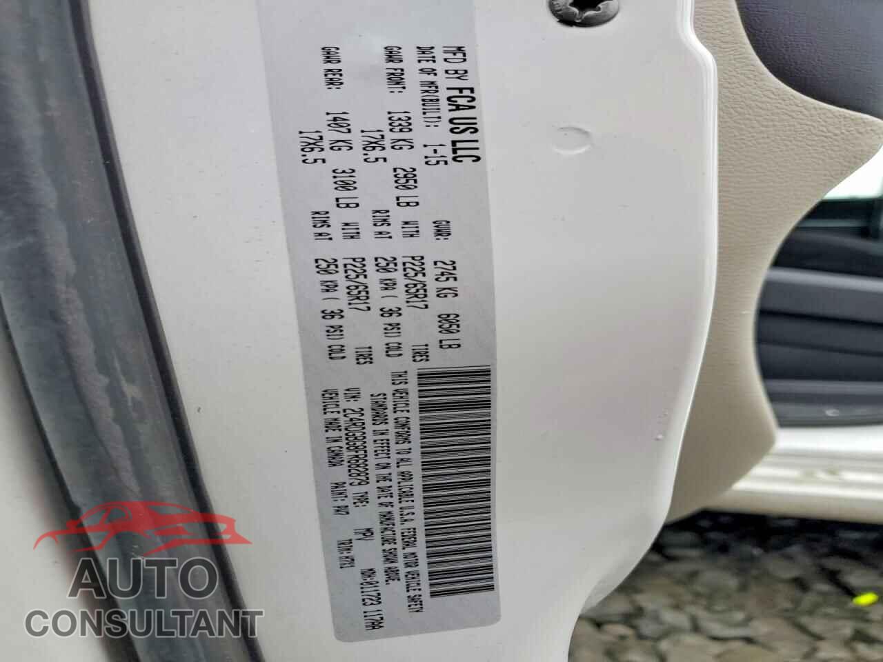 DODGE CARAVAN 2015 - 2C4RDGBG8FR682879