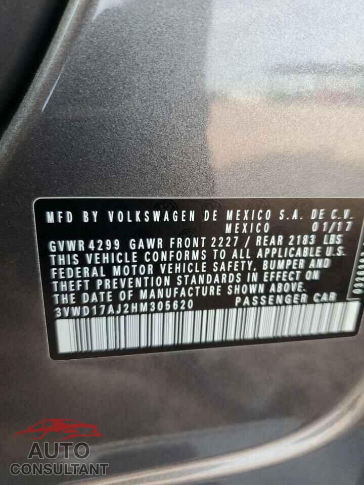 VOLKSWAGEN JETTA 2017 - 3VWD17AJ2HM305620