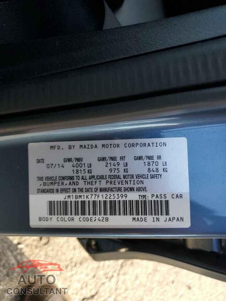 MAZDA 3 2015 - JM1BM1K77F1225399