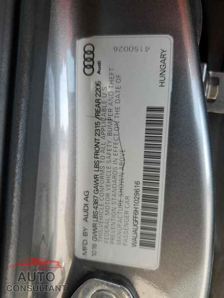 AUDI A3 2017 - WAUAUGFF6H1029616