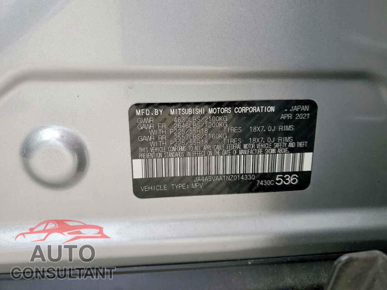 MITSUBISHI ECLIPSE 2022 - JA4ASVAA1NZ014330