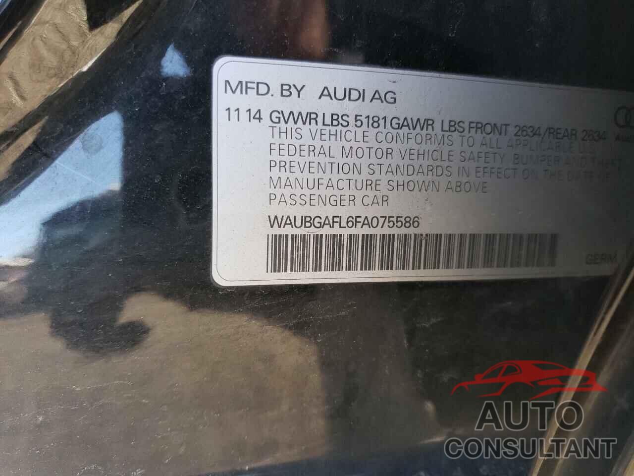 AUDI S4/RS4 2015 - WAUBGAFL6FA075586