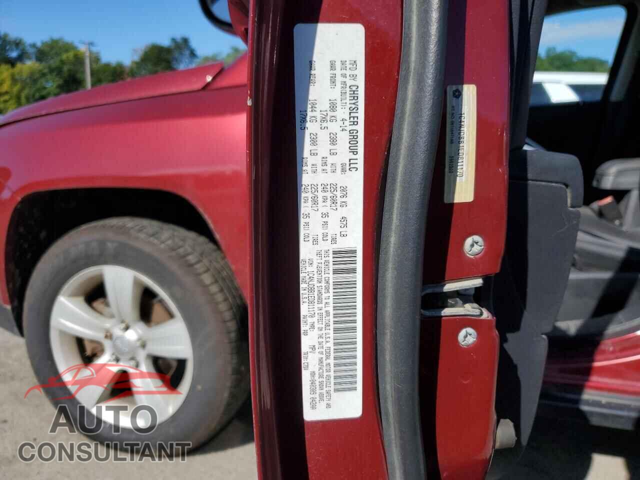JEEP COMPASS 2014 - 1C4NJDBB1ED811170