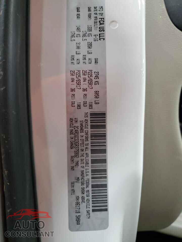 DODGE CARAVAN 2016 - 2C4RDGCG3GR375992